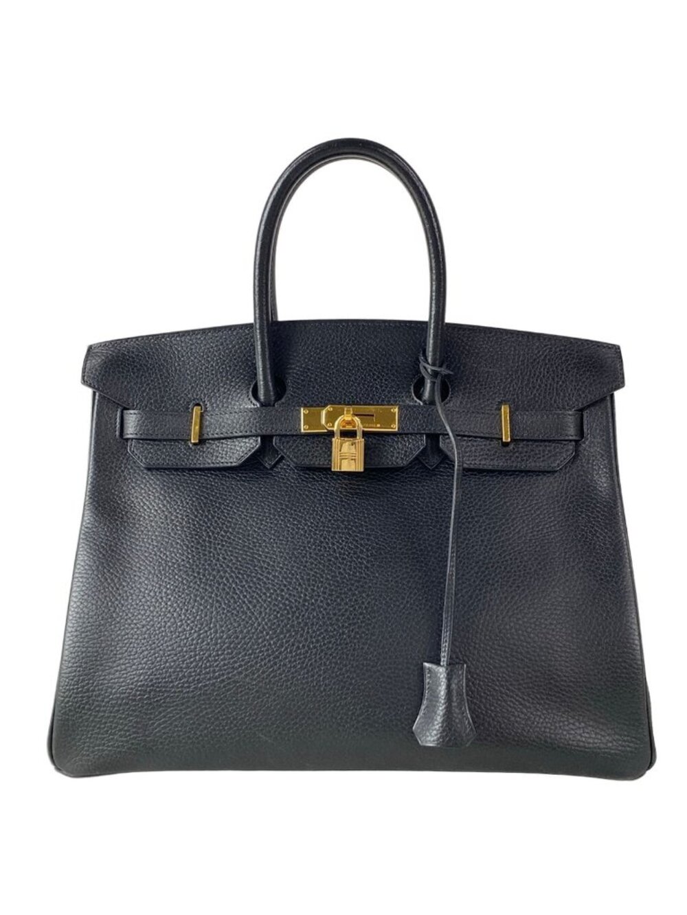Hermes Handbag Birkin 35 Black Gold